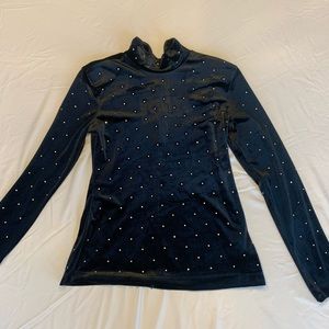 H&M rhinestone mock top